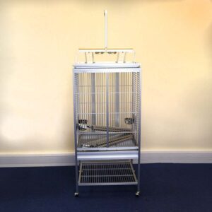 ***Collection Only*** King`s Aluminium ACP2522 Play Gym Top Parrot Cage Silver