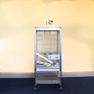 ***Collection Only*** King`s Aluminium ACP2522 Play Gym Top Parrot Cage Silver